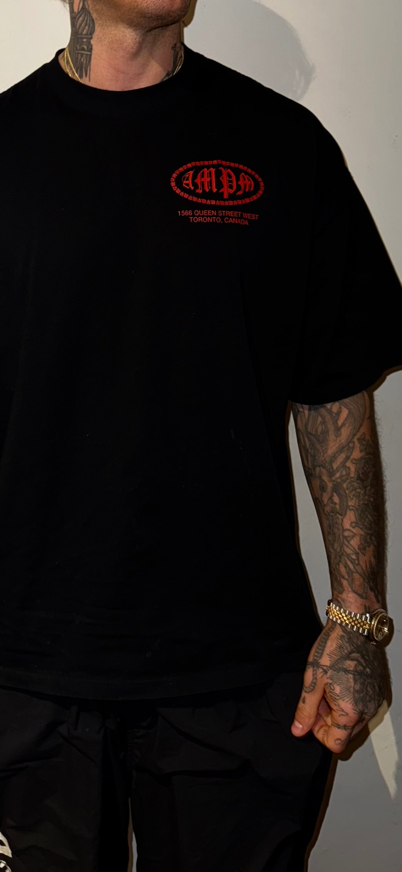 BLACK LOGO TEE - RED